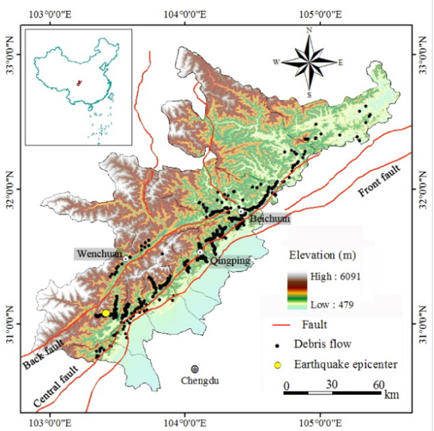 IMHE reveals the rainfall thresholds for debris flows in Wenchuan Earthquake area